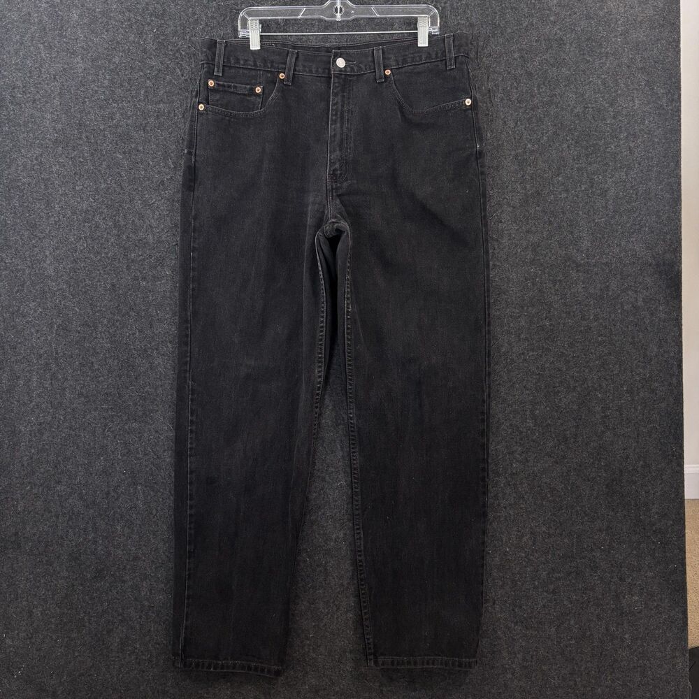 Levis 550 Jeans Men's 36x32 Black Charcoal Wash Relaxed Fit Tapered Denim Pants
